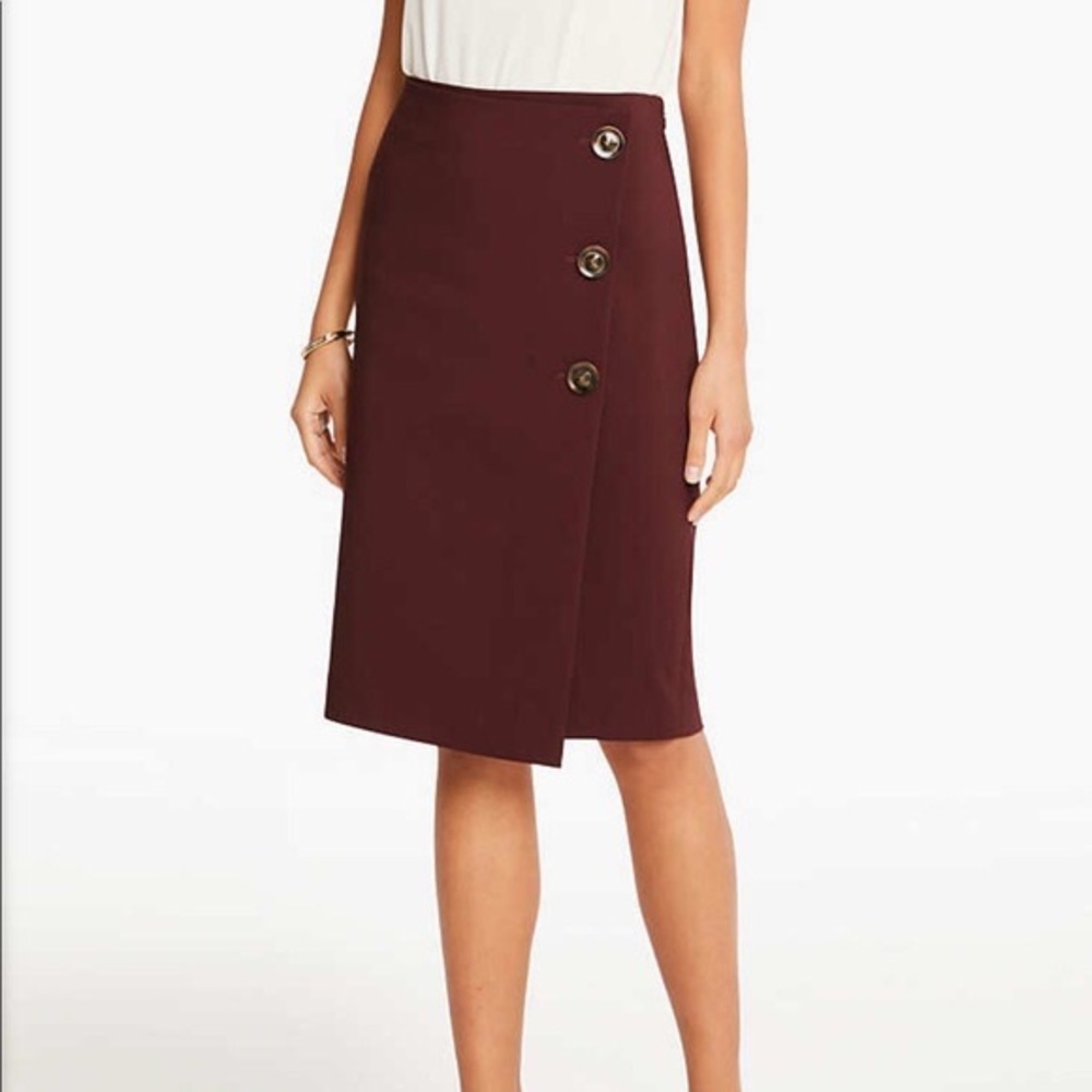 Ann Taylor Factory Button Skirt Sz 8